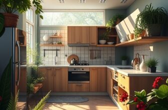 Маленькая кухня на заказ с современным дизайном в Алматы